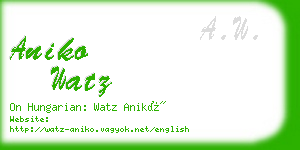 aniko watz business card